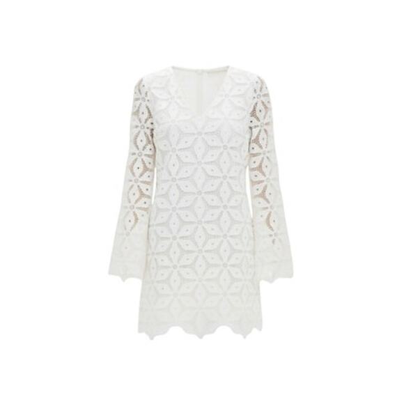 TUCKERNUCK White Floral Lace Camilla Dress Size M NWT Retail $248 Tuckernuck - Picture 8 of 8
